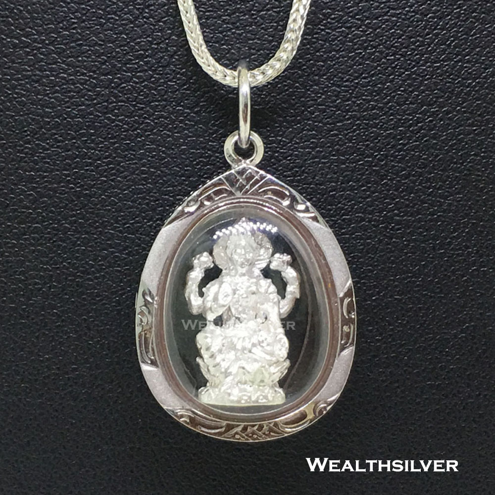 จี้พรีเมี่ยมพระแม่ลักษมี องค์เงิน