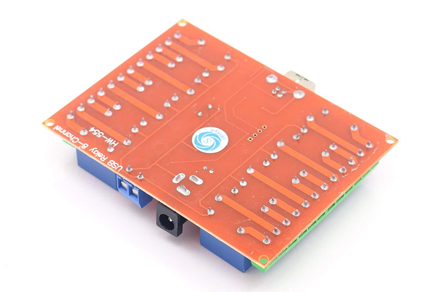 8 Channel USB Relay Module Programmable Computer Control บอร์ดรีเลย์สำหรับควบคุมโดยคอมพิวเตอร์