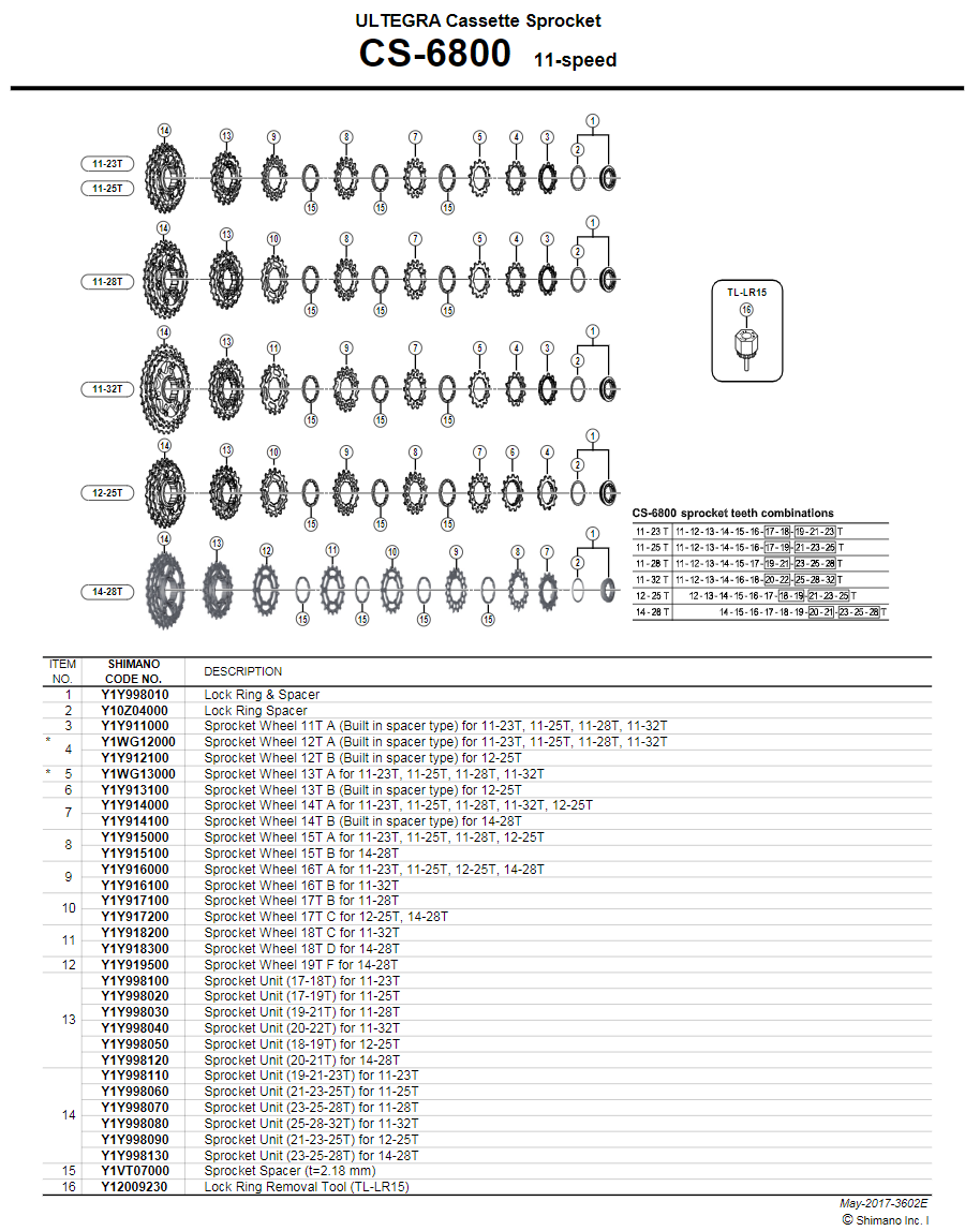 ใบสเตอร์ Ultegra 11 Speed