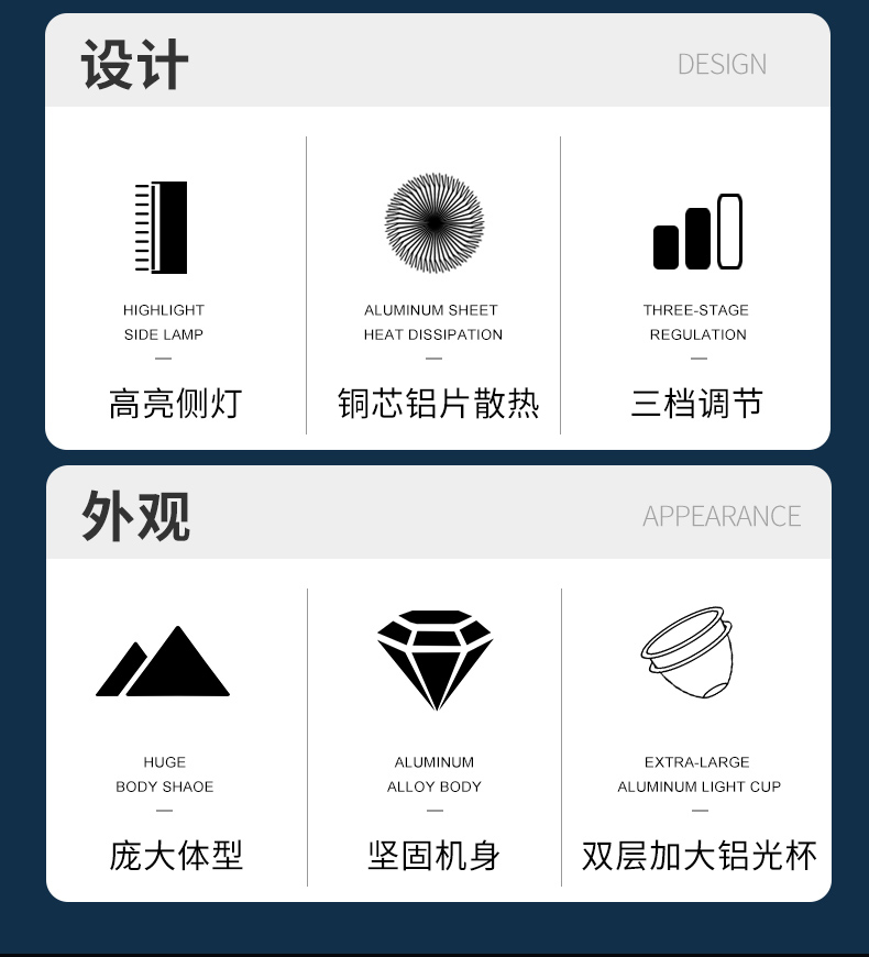 ไฟฉายจับถือ และสะพาย ขนาดใหญ่ Han Guang 2230G New Version