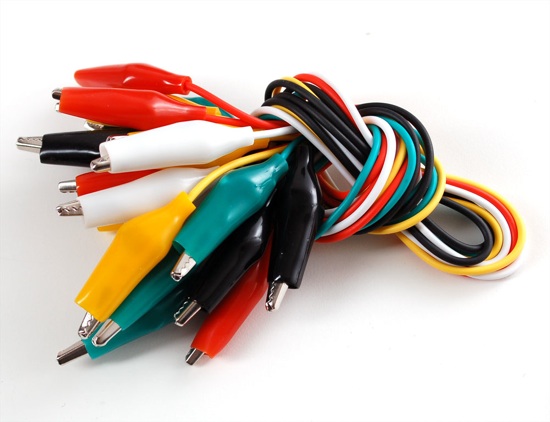 Alligator Clip Test Lead 50cm สายปากคีบ สายปากจระเข้ (10 เส้น)