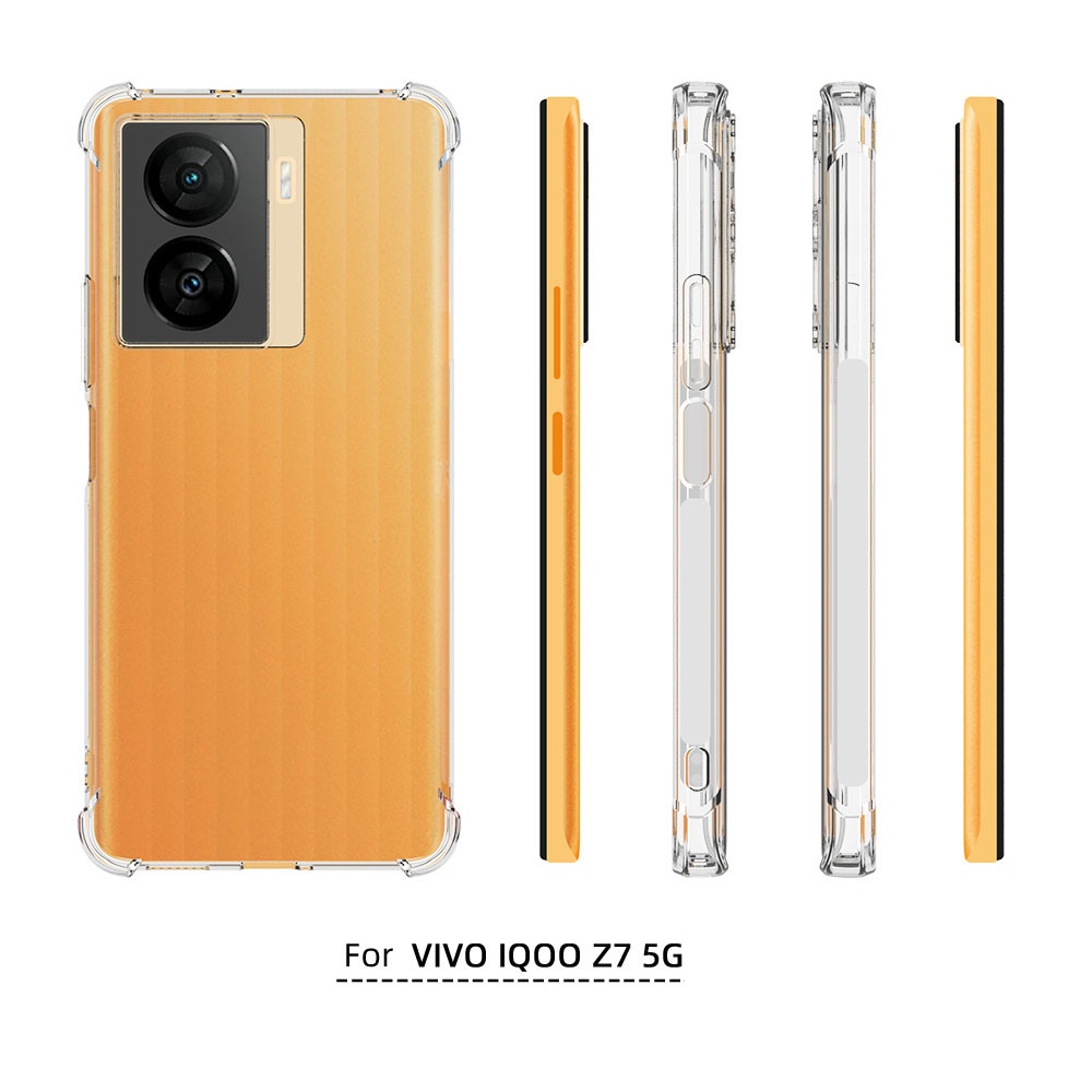 เคส iQOO Z7 5G แบบ TPU ใสเสริมขอบและมุมกันกระแทก
