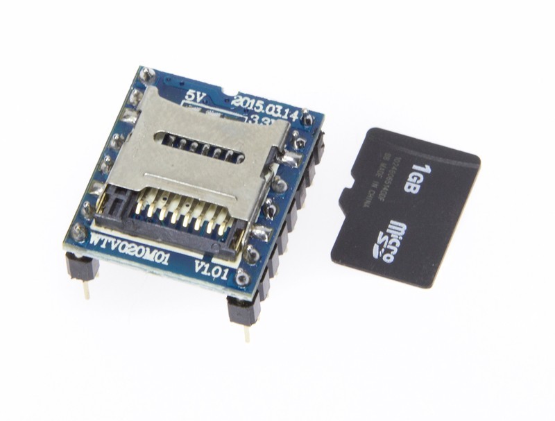 WTV020SD Micro SD Card Music Module โมดูลเล่นเสียงที่บันทึกไว้ในไฟล์