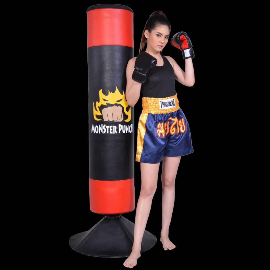 กระสอบทรายชกมวย Monster Punch ชกมวย ขนาดกลาง สีแดง-ดำ ราคาโปรโมชั่น