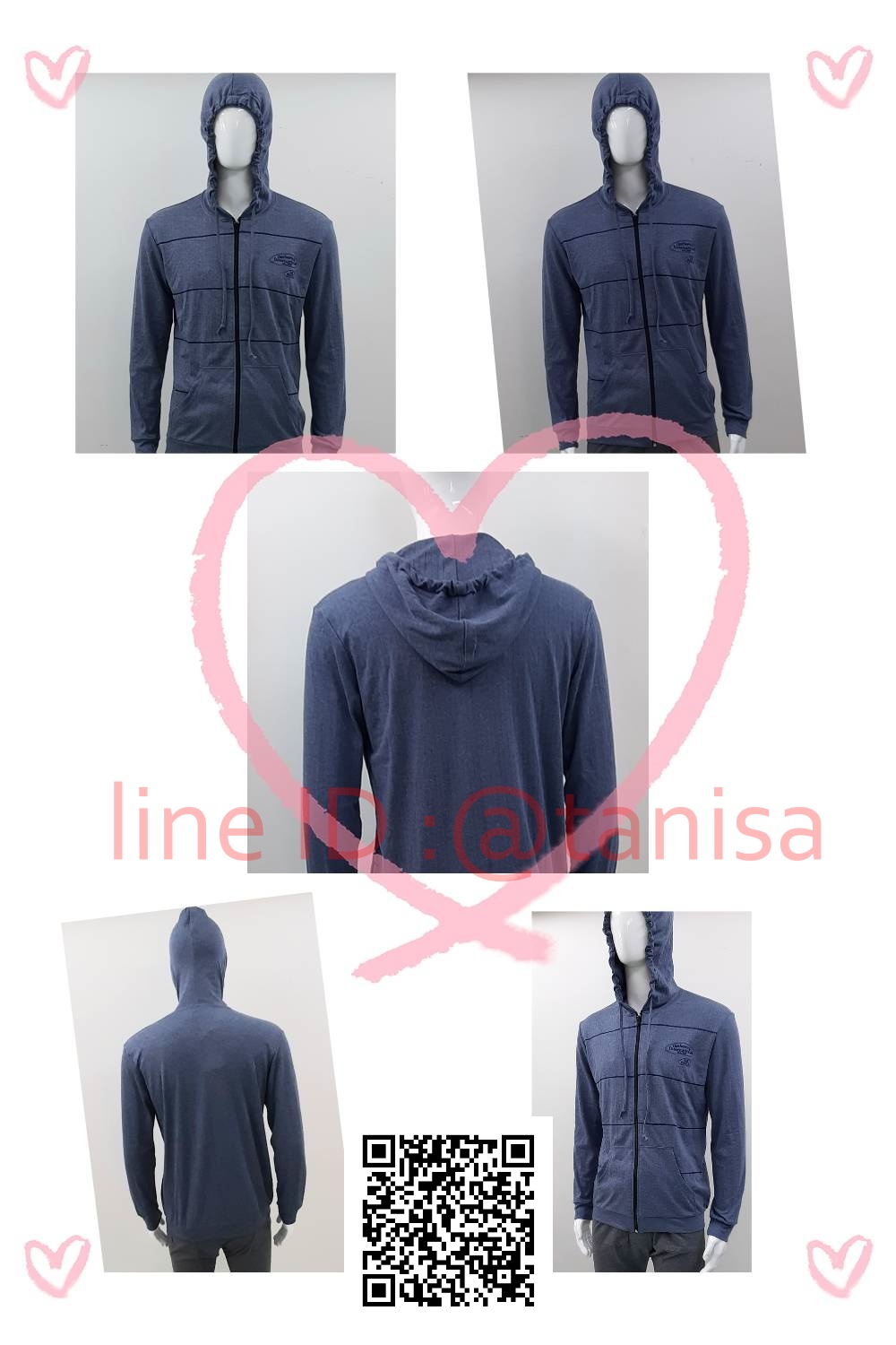 เสื้อยืดกีฬาชายสีดำเทาแขนยาวติดหมวกเสื้อยืดมีฮู้ด เสื้อคลุม ผ้านุ่มใส่สบาย งานผลิตจากโรงงานในไทย