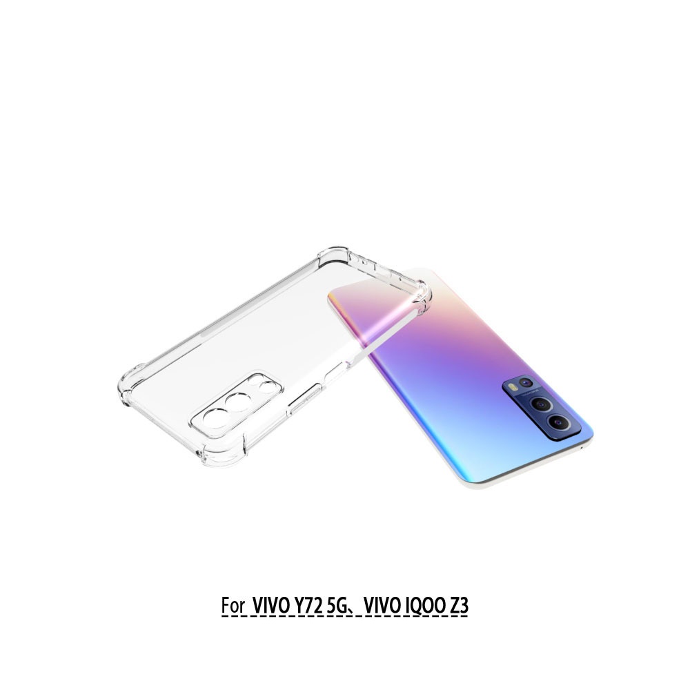เคส Vivo Y72 5G / Y52 5G แบบ TPU ใสเสริมขอบและมุมกันกระแทก