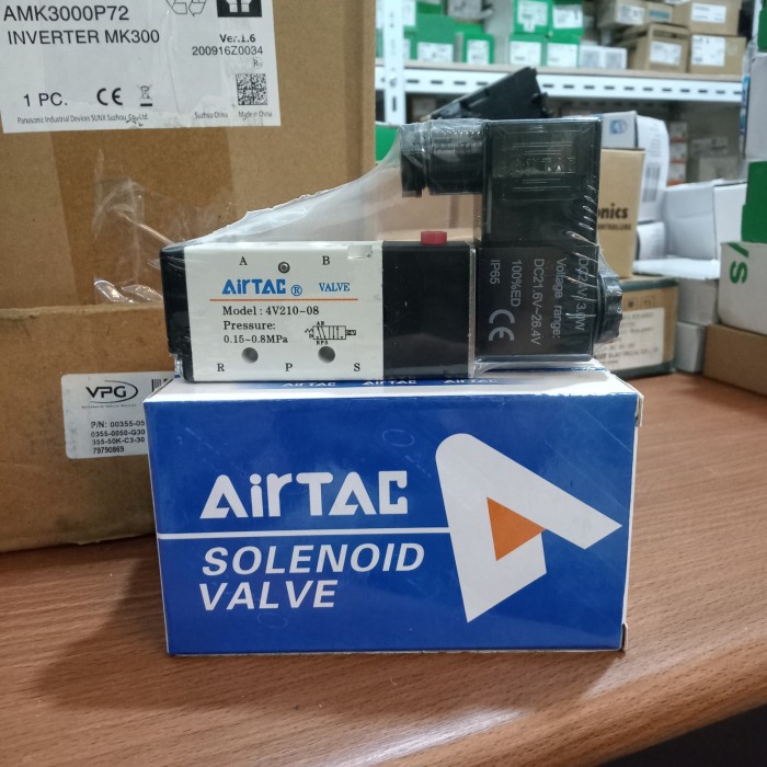 AirTAC 4V210-08 Pneumatic Solenoid Valve โซลินอยด์วาล์วลม (สินค้าของแท้)