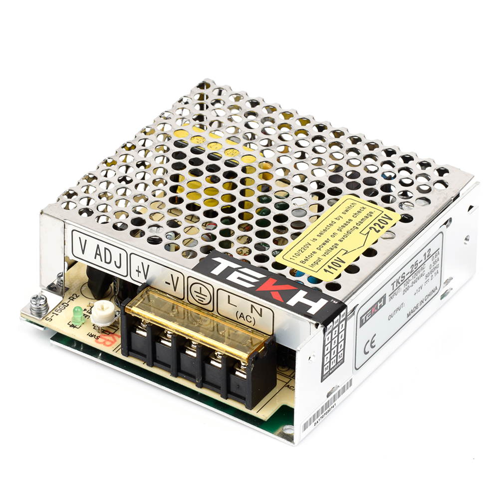 TEKH™ TKS-25-12 Switching Power Supply 12V 2.5A 25W