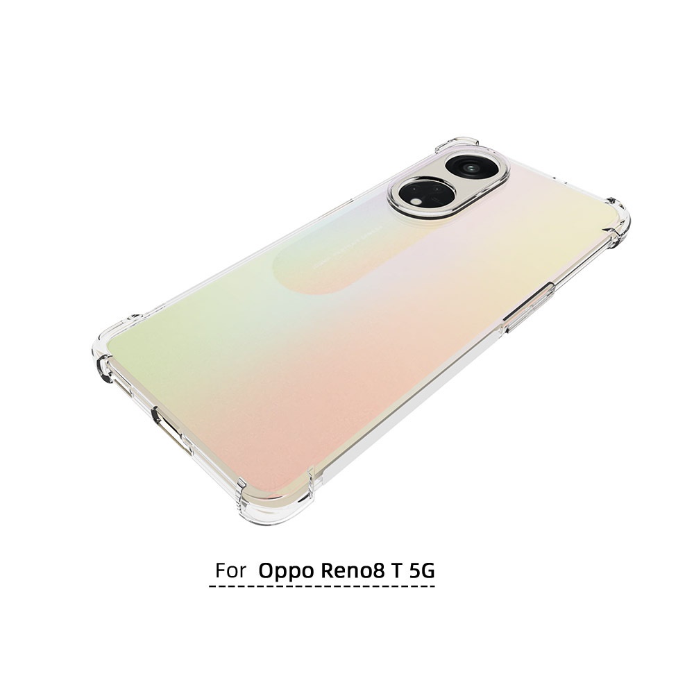 เคส OPPO Reno8 T 5G แบบ TPU ใสเสริมขอบและมุมกันกระแทก
