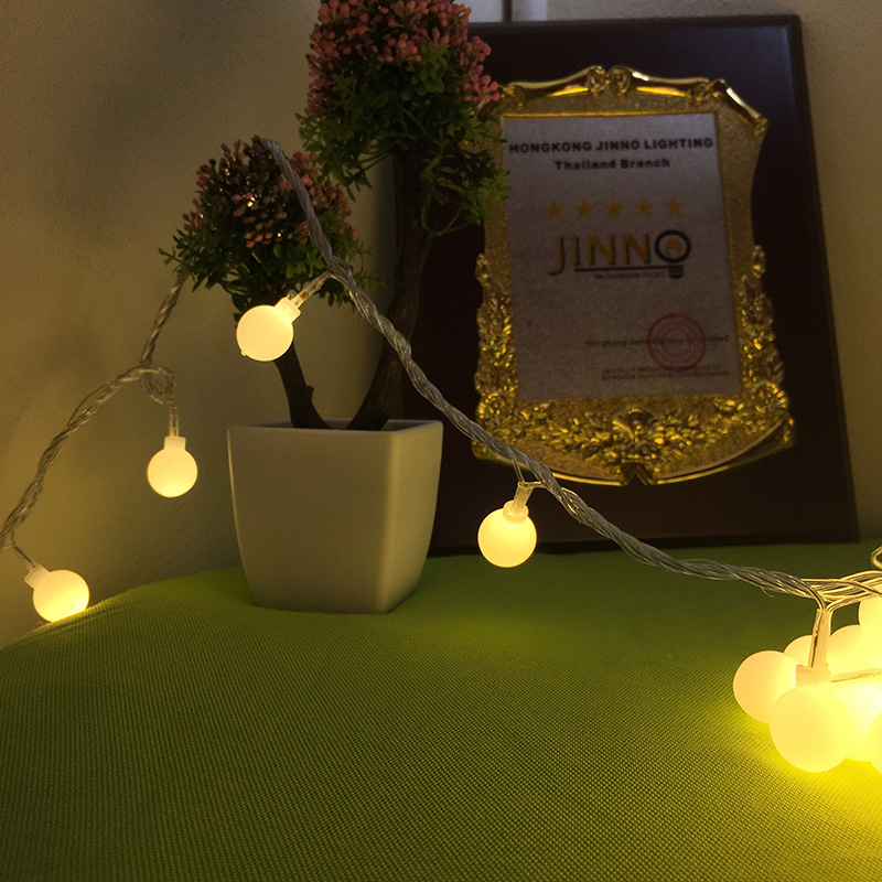 ส่งฟรี ไฟเชอรี่led ไฟปิงปองled 50 ลูก : ขนาด 1.6 ซม - สีวอร์มไวท์ /Ping pong ball led 50 leds : 1.6 cm. size - Warm white