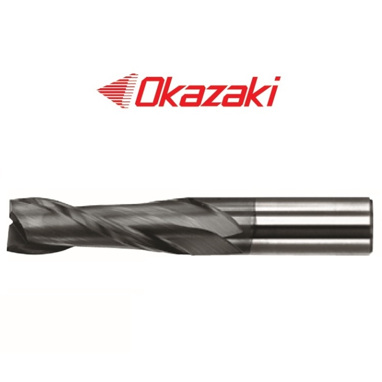 ดอกเอ็นมิลคาร์ไบด์ตัวยาวกลาง2ฟันเคลือบTiAlN - TiAlN Coated Solid Carbide Medium Long Square Endmills 2 Flutes SED2MA Series [Brand: Okazaki]
