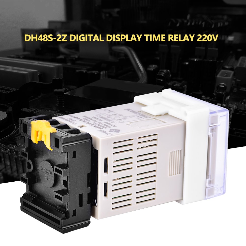 DH48S ไทม์เมอร์ รีเลย์ ทวินไทม์เมอร์ พร้อมฐาน DH48S-2Z, DH48S-1Z, DH48S-S Relay Twin Timer with Socket Base