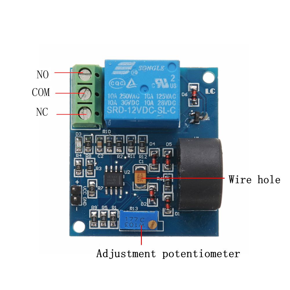 ป้องกันกระแสเกิน 5A Over-Current Detection Sensor Module with 12V Relay