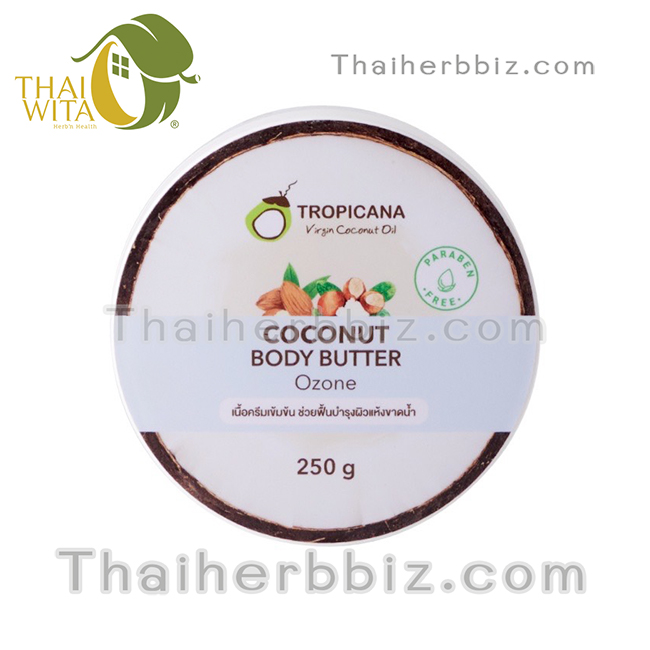 บัตเตอร์บำรุงผิวน้ำมันมะพร้าวทรอปิคานา กลิ่นโอโซน สูตร NON PARABEN