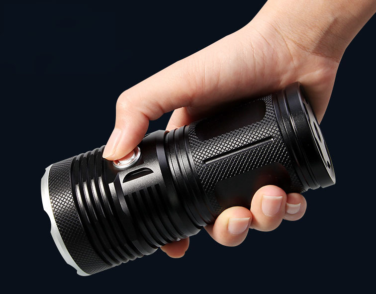 ไฟฉายมือถือแรงสูงชนิดหลอด แบบจับกระชับมือ T6 แบบ 7 หลอด Model : EX7 แบบครบชุด (รวมแบตและที่ชาร์จ)