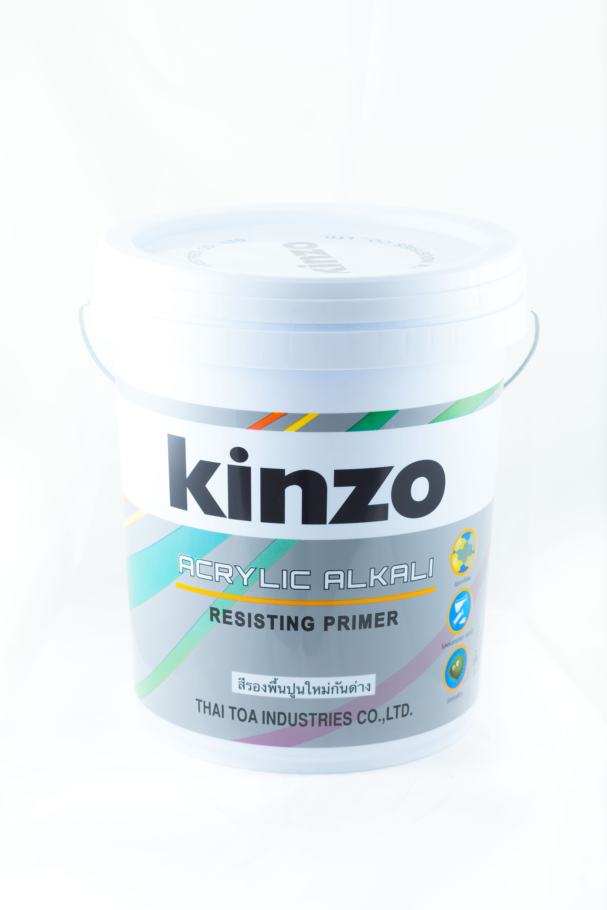 คินโซ่ สีรองพื้นปูนใหม่กันด่าง Kinzo Acrylic Alkali Resisting Primer