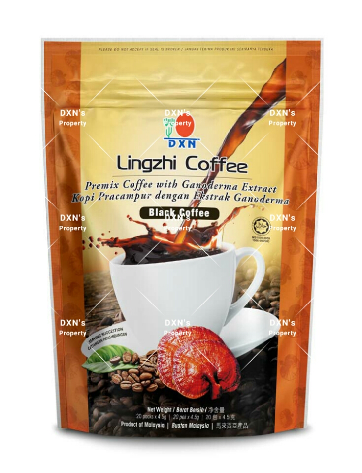 กาแฟดำผสมเห็ดหลินจือ (20 ซอง)