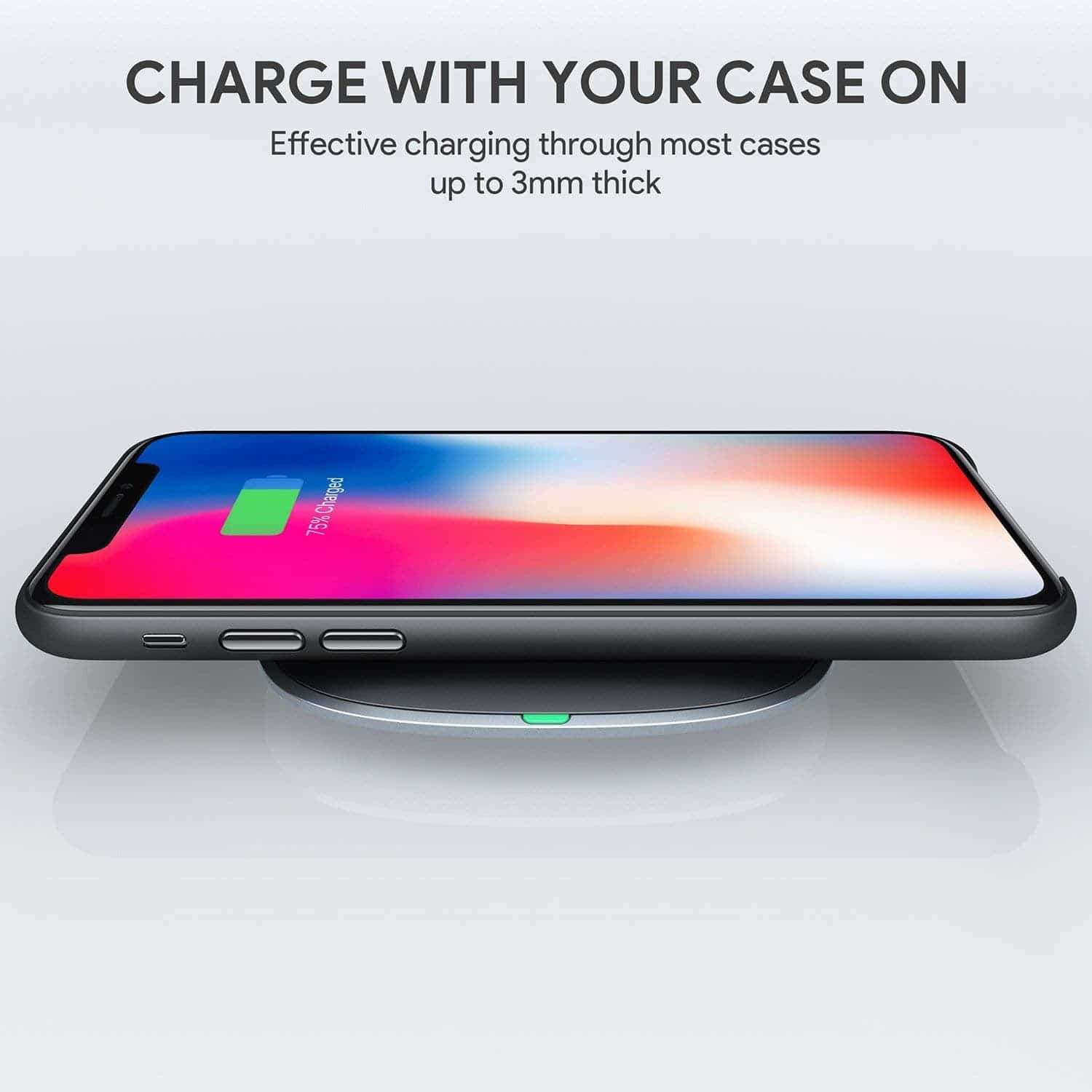 แท่นชาร์จไร้สาย AUKEY ชาร์จด่วนสูงสุด 10W Wireless Fast Charging Pad for Samsung Galaxy Note9 / S9 / S9+, iPhone X / Xs / Xs Max, and และรุ่นอื่นๆที่รองรับ รุ่น LC-Q6