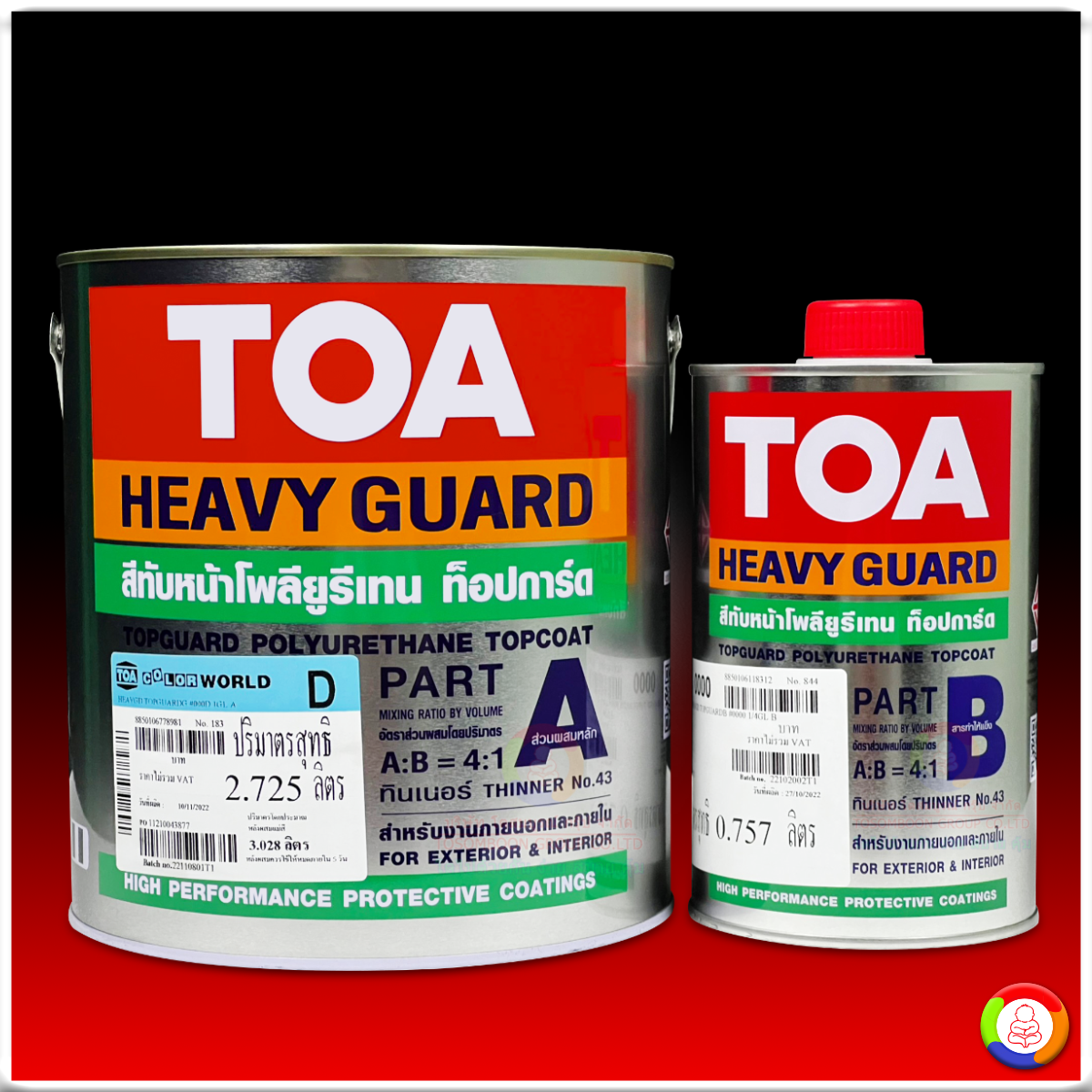 TOA Top Guard ทีโอเอ ท็อปการ์ด สีทับหน้าอะคริลิก โพลียูรีเทน 2 ส่วน สำหรับงานภายนอก