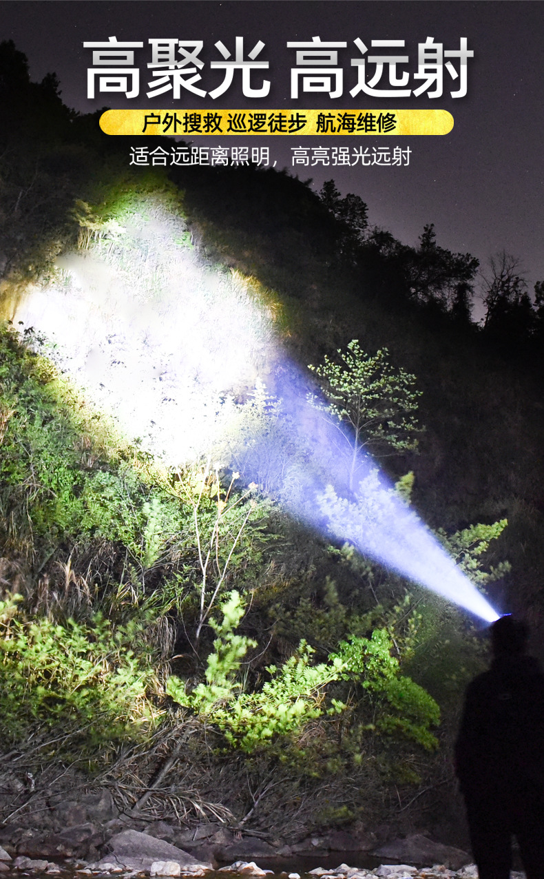 ไฟฉายคาดศีรษะแบบปรับขยายได้ มีหลอด 3 แบบ LED และ COB และ SMD หลอดสี แดง น้ำเงิน Strong Wolf TG-T009 ตัวไฟฉายสีดำ พร้อมอินฟราเรด แสงสีขาว