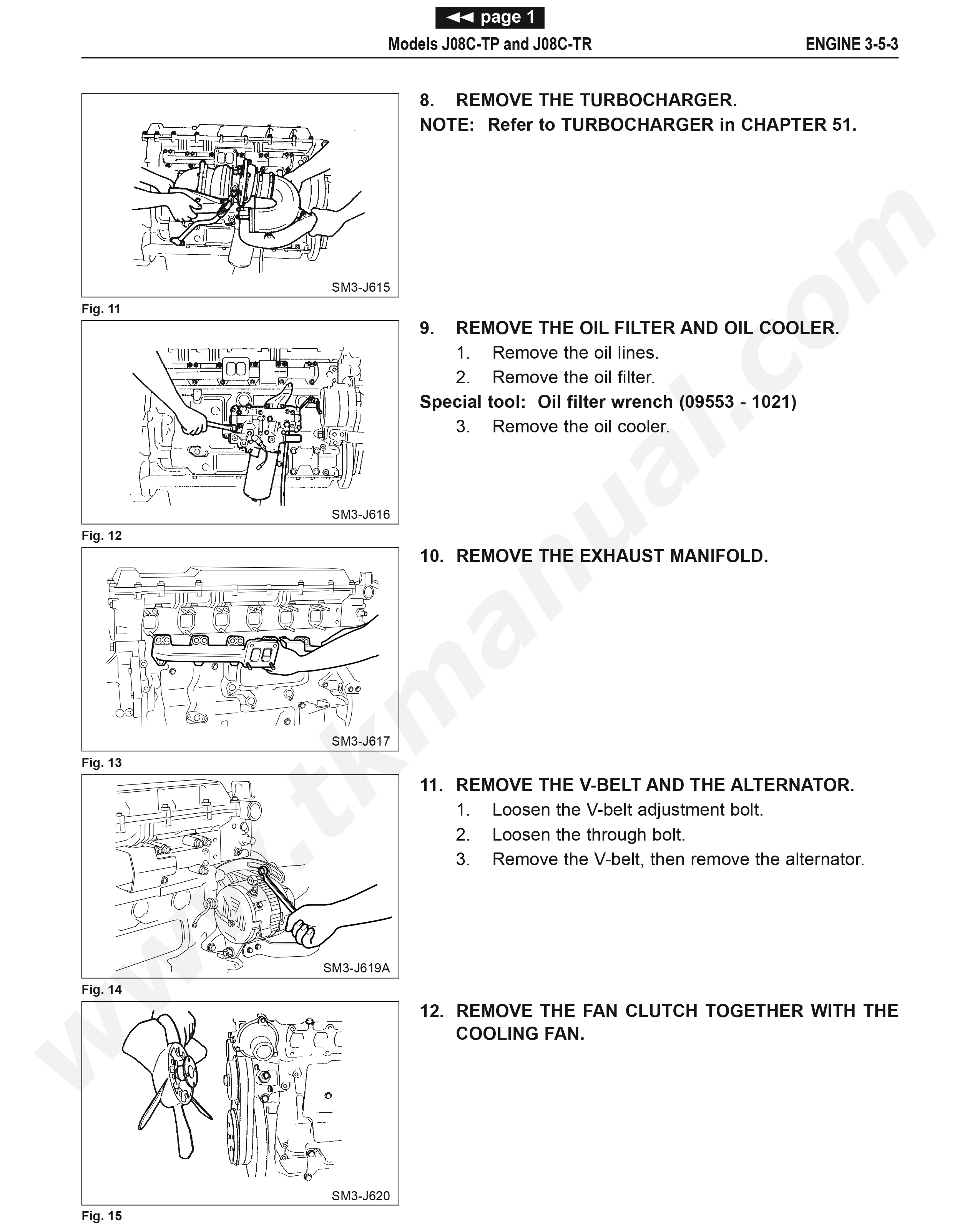 หนังสือ คู่มือซ่อม ถอด-ประกอบ เครื่องยนต์ JO8C-TP, JO8C-TR (ภาษาอังกฤษ)