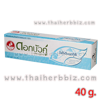 ยาสีฟันดอกบัวคู่ สูตรเฟรชแอนด์คูล (กล่องสีฟ้า 40 กรัม)
