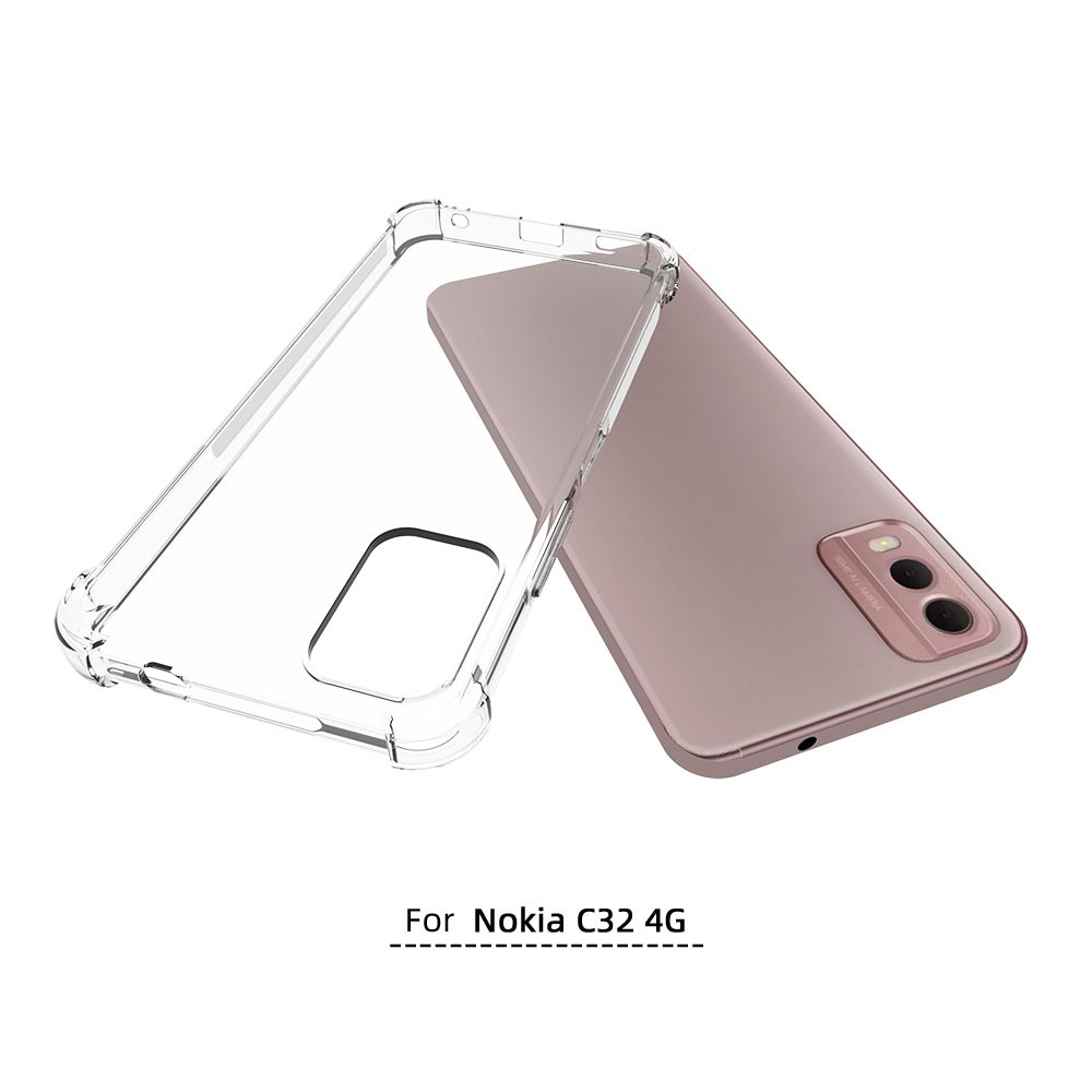 เคส Nokia C32 แบบ TPU ใสเสริมขอบและมุมกันกระแทก