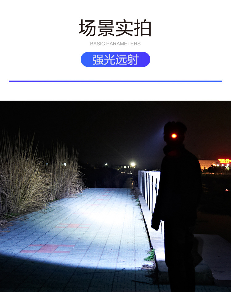 ไฟฉายคาดหัวแรงสูง หลอด LED และ หลอด COB แบบ 5 หลอด