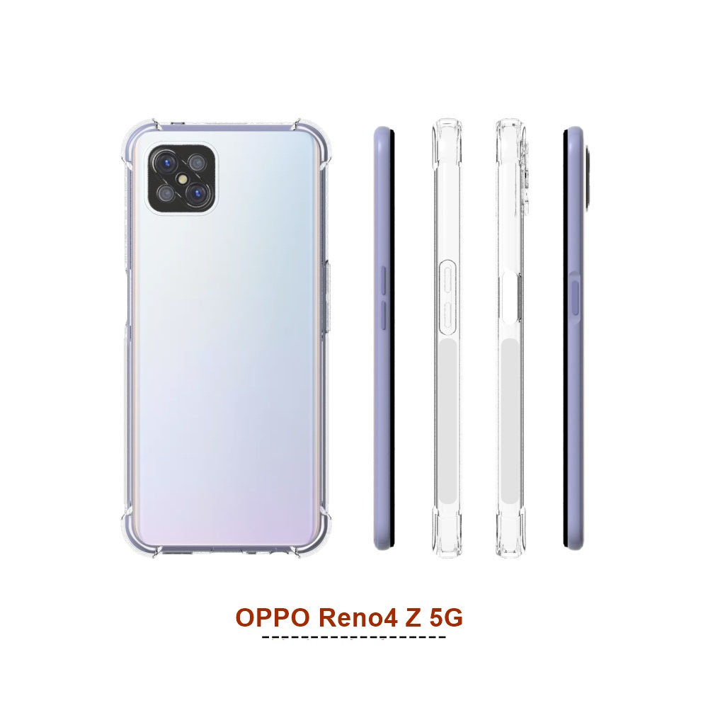 เคส OPPO Reno4 Z 5G แบบ TPU ใสเสริมขอบและมุมกันกระแทก