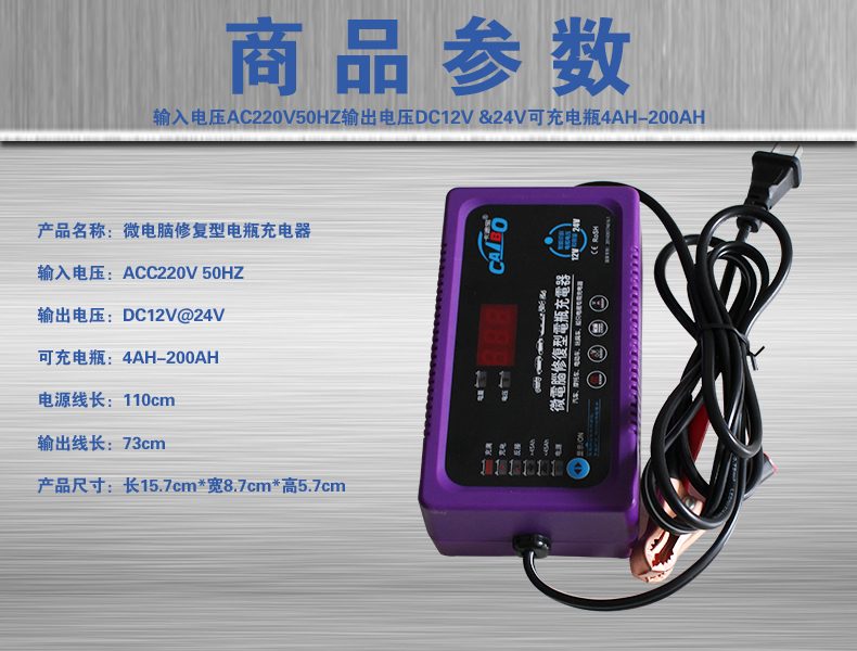 เครื่องชาร์ทแบตเตอรี่รถยนต์ แบบเสียบไฟบ้าน 220 volt