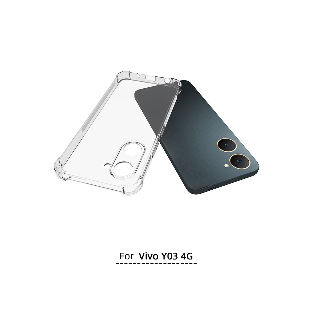 เคส Vivo Y03 4G ใสเสริมขอบและมุมกันกระแทก