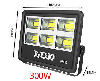 โคมไฟสนาม แรงสูง รุ่นใหม่ แสงสีขาว หลอด COB ขนาด 300 Watt 220 VoltAC