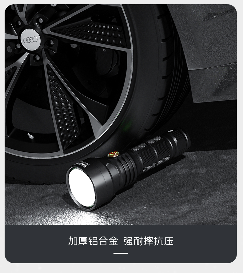 ไฟฉายแรงสูงขนาดกลาง แสงสว่าง ขนาดกระชับมือ Warsun Black หลอด Luminus SST-20 รวมแบตเตอรี่ 21700 1 ก้อน กับที่ชาร์จ USB