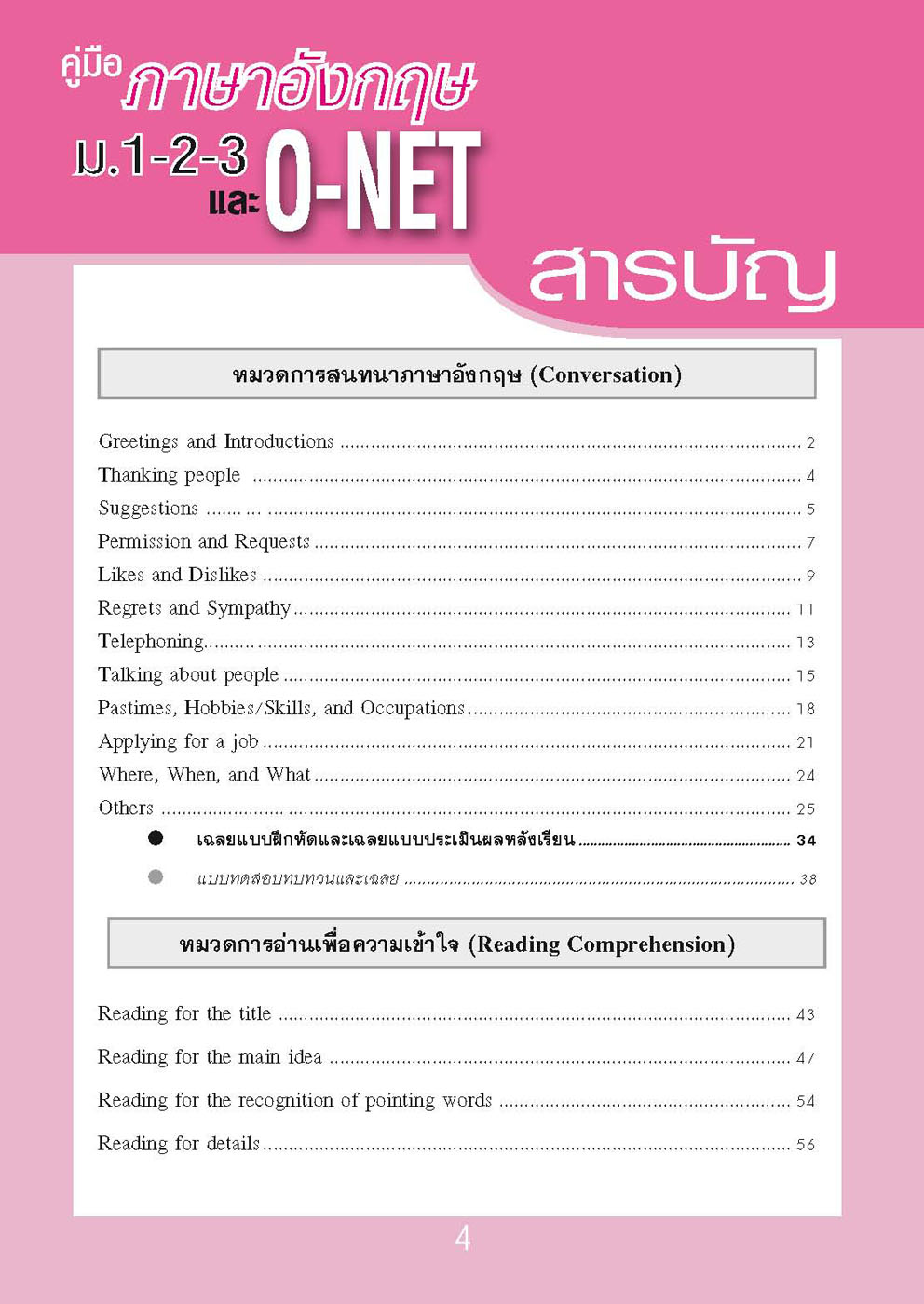 คู่มือเตรียมสอบภาษาอังกฤษ ม.1-2-3 O-NET โดย พ.ศ.พัฒนา