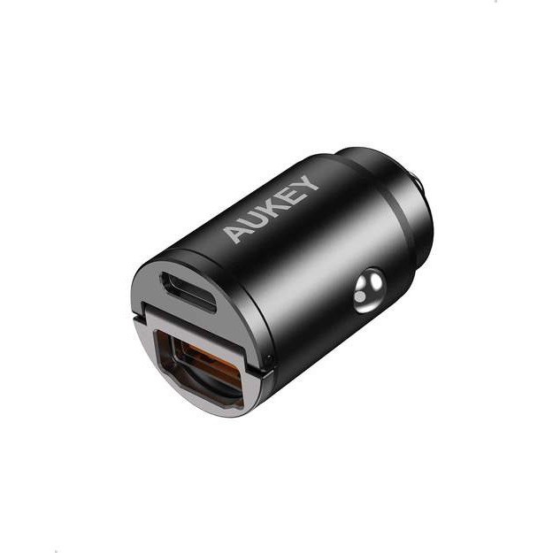 AUKEY CC-A3 ที่ชาร์จเร็วในรถ USB-C Power Delivery 30W Metal Dual Port Fast Car Charger with PPS รุ่น CC-A3