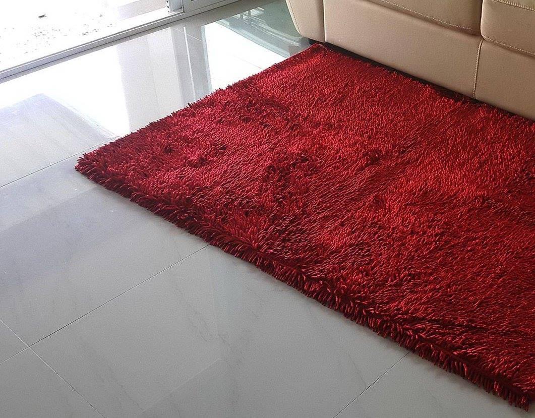 ผืนใหญ่ พรมเช็ดเท้า ไมโครไฟเบอร์ แบบเงาวาวสวยไฮโซ ขนาด 3x5 ฟุต 90x150cm