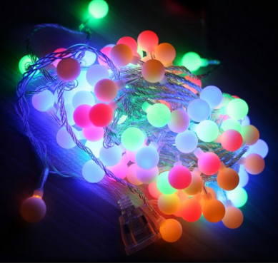 ส่งฟรี ไฟเชอรี่led ไฟปิงปองled 50 ลูก : ขนาด 1.6 ซม - สลับสี /Ping pong ball led 50 leds : 1.6 cm. size - RGB