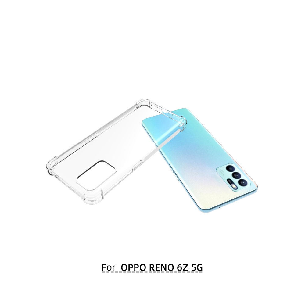 เคส OPPO Reno6 Z 5G แบบ TPU ใสเสริมขอบและมุมกันกระแทก