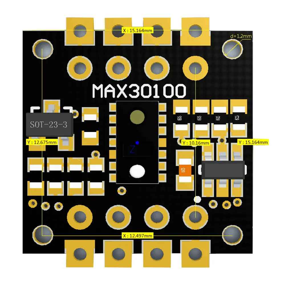MAX30100 เซ็นเซอร์วัดออกซิเจนในเลือดและอัตราการเต้นของหัวใจ ชีพจร High-Sensitivity Pulse Oximeter and Heart-Rate Sensor for Wearable Health Compatible with Arduino