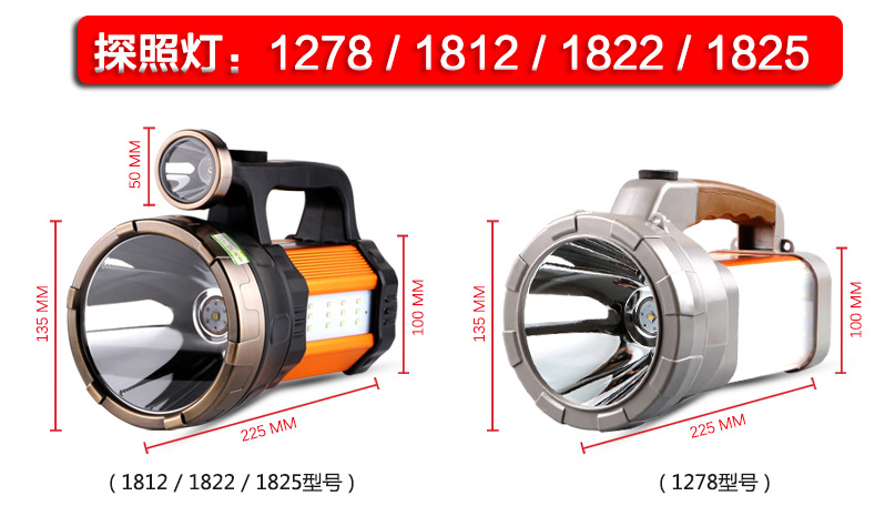 ไฟฉายส่องไกลแรงสูงขนาดใหญ่ John Light รุ่น HG-1812 L2