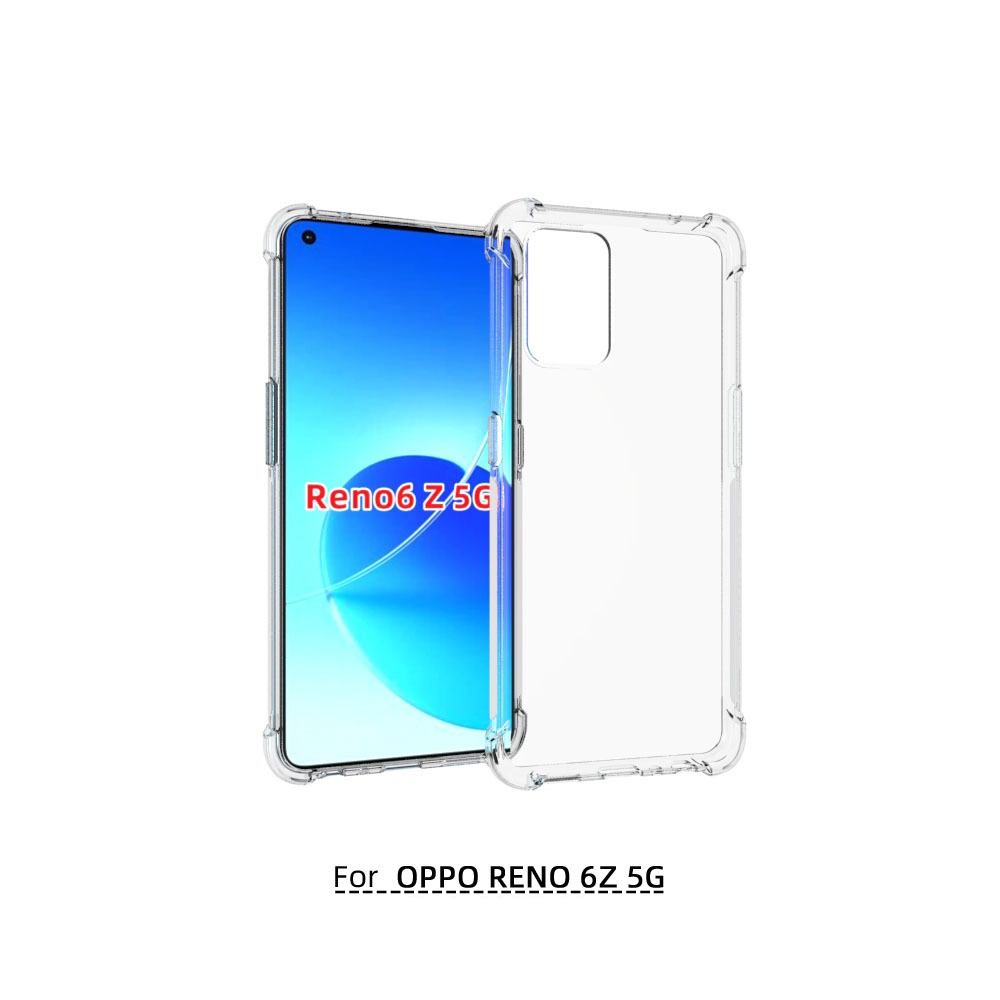 เคส OPPO Reno6 Z 5G แบบ TPU ใสเสริมขอบและมุมกันกระแทก
