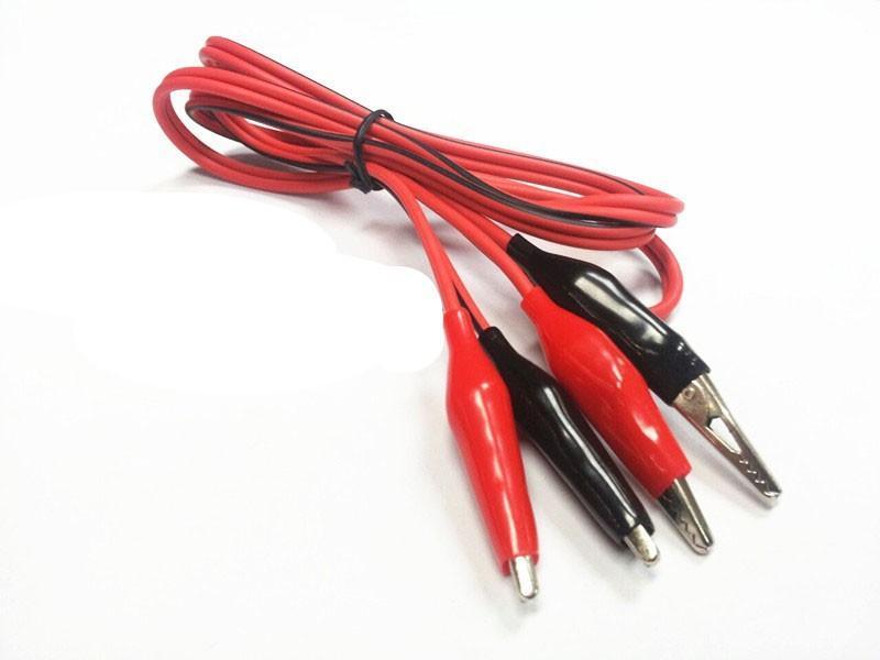 Alligator Clip Test Lead สายปากคีบ ปากจระเข้ ยาว 1 เมตร ดำ-แดง