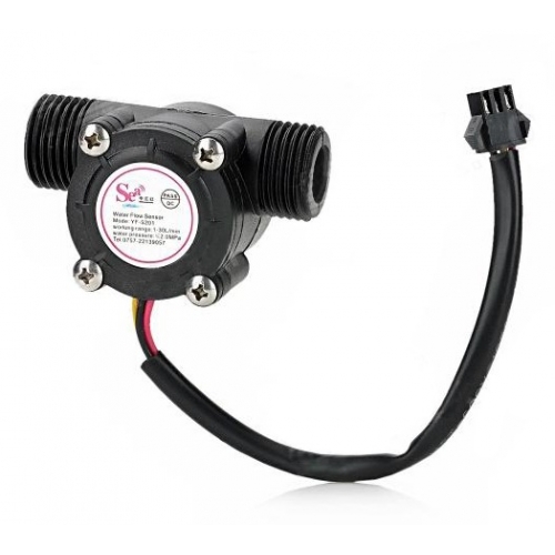 YF-S201 Hall Effect Water Flow Meter Sensor วัดอัตราการไหลของน้ำ