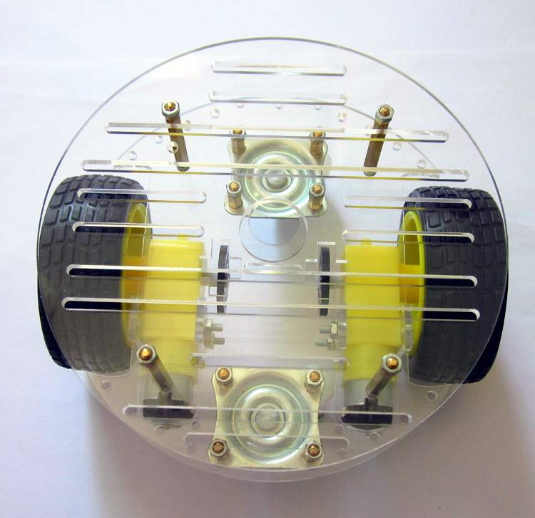 2WD Smart Car Chassis Kit แบบวงกลม 2 ชั้น