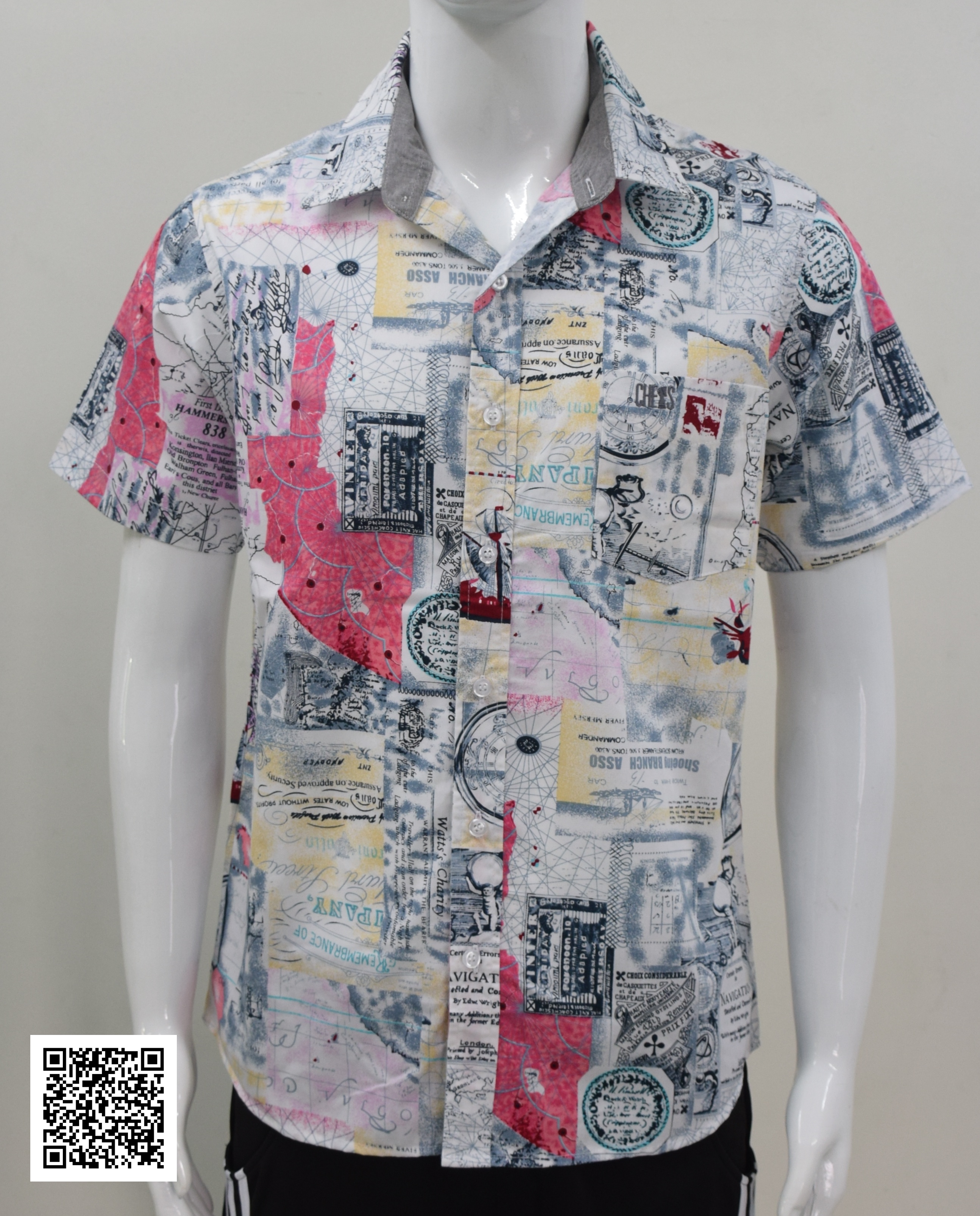 เสื้อเชิ้ตผ้าค้อตต้อน ผ้าลายดอก ลายสก็อต มีกระเป๋า สาปกระดุม คละไซร์ M-XXXL