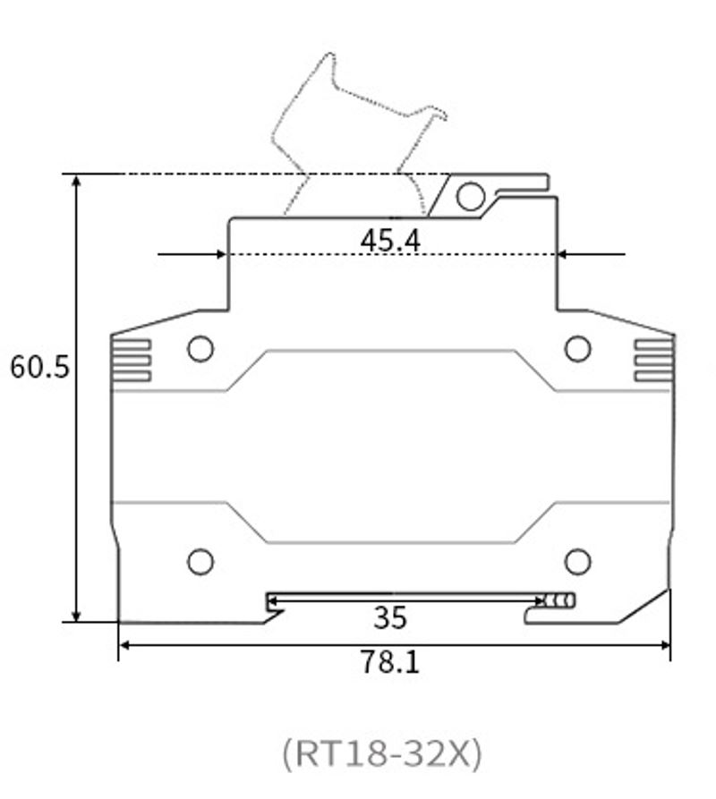 R015 ฟิวส์เซรามิค RT18-32 ฐานฟิวส์ ฟิวส์ 10x38mm Cylindrical Single Pole Fuse and Holder Base