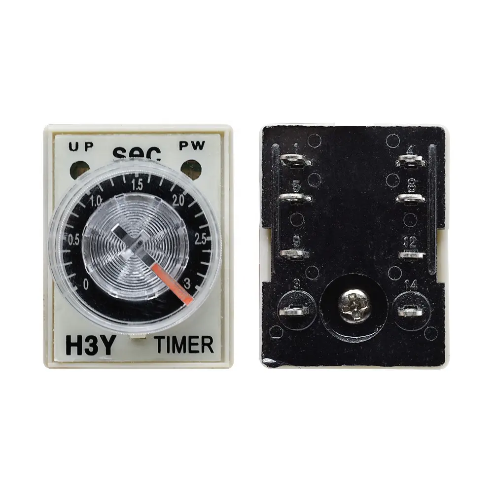 H3Y-2 H3Y-4 Timer Relay with Base Socket ไทม์เมอร์ รีเลย์ พร้อมฐาน