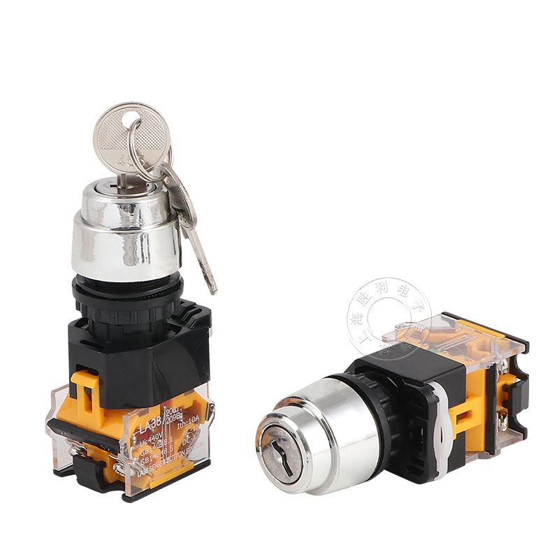 LA38-11Y2 Selector Key Switch 22mm สวิตช์กุญแจ 2 จังหวะ