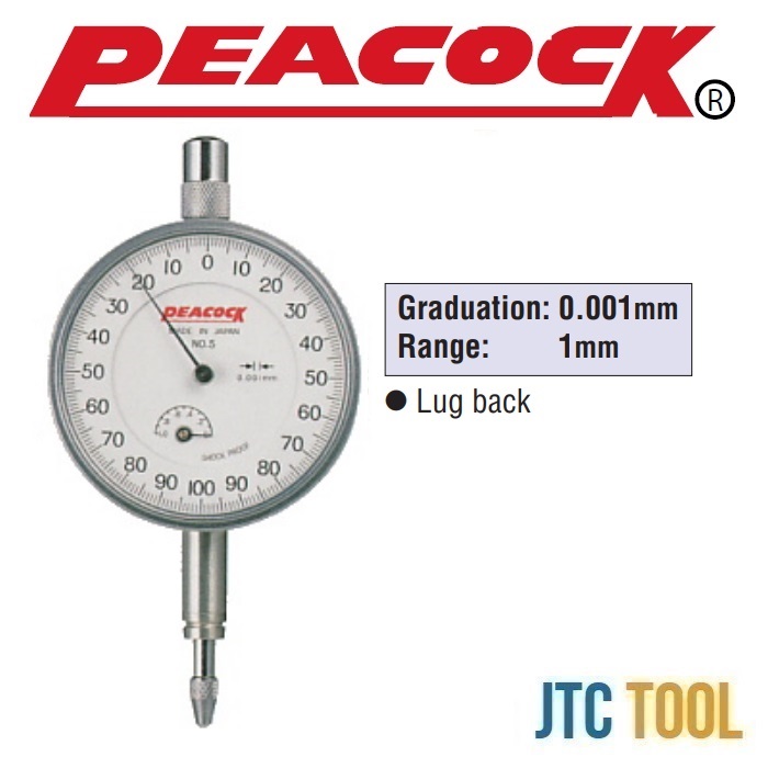 ไดอัลเกจ - Dial Gauge Standard 0.001mm and 0.005 mm [Brand: Peacock]