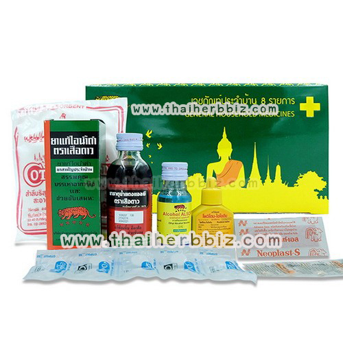 เวชภัณฑ์ประจำบ้าน 8 รายการ ตราเสือดาว ห้างขายยาตราเสือดาว (กล่องเขียว)
